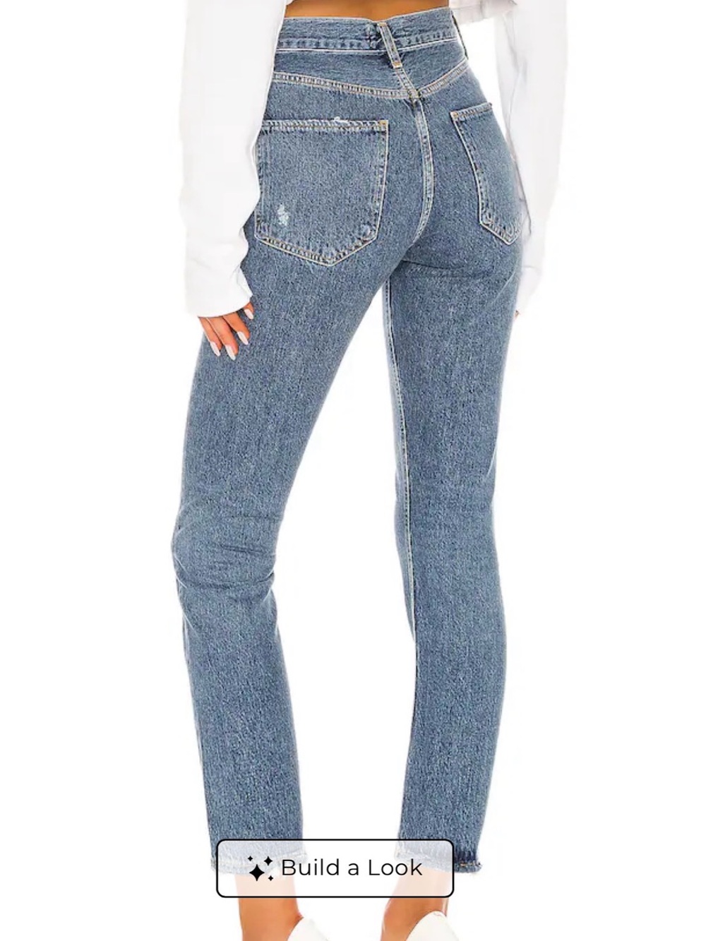 Agolde Riley High Rise Straight Crop Jeans - Picture 2 of 7